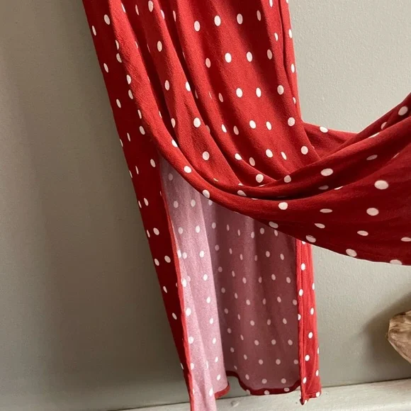 Anthropologie Red and White Polka Dot Dress - Picture 3 of 6